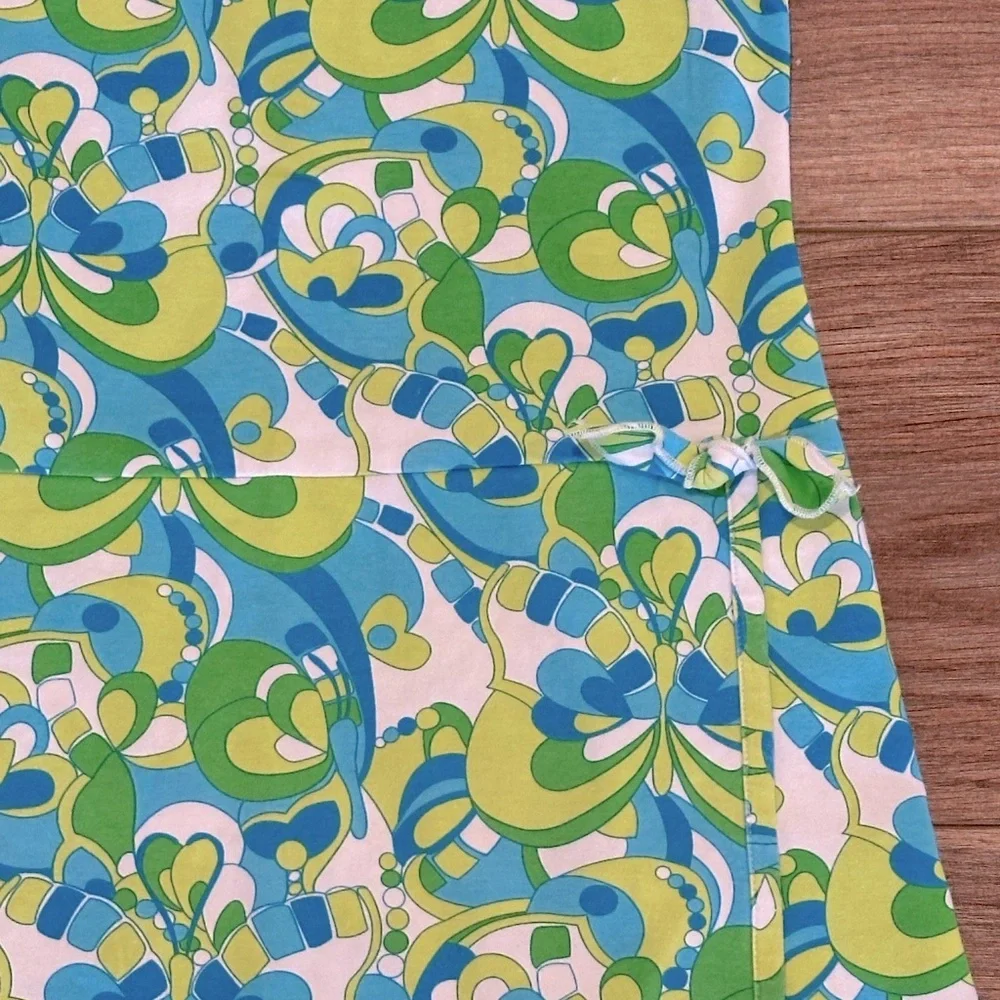 New! Maggie & Zoe Size 7 Retro Print Green and Blue Dress